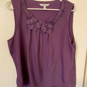 Purple Sleeveless Blouse